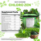 Clean Nutra Chlorophyll Capsules + Peppermint Slippery Elm Spirulina Chlorella Fenugreek Ashwagandha Sea Moss Supplement – Ph Balance for Women Detox Internal Deodorant Supplement + Prebiotics 60 Ct