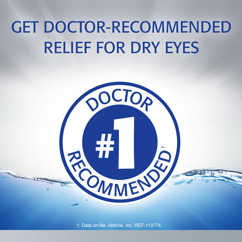 Refresh Optive Advanced Lubricant Eye Drops For Dry Eyes, 0.33 Fl Oz Sterile (2 Count)