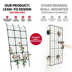 popsea 7.2 ft No-Drill Leaning Garden Trellis for Climbing Plants
