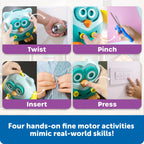 Learning Resources Hoot The Fine Motor Owl - 6 Pieces, Ages 18+ Months Toddler Learning Toys, Fine Motor and Sensory Toys for Toddlers, Educational Toys for Toddlers
