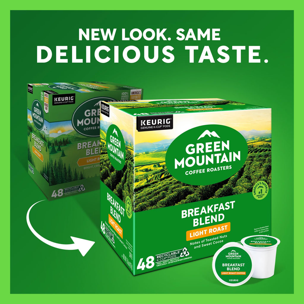 Green Mountain Breakfast Blend Coffee, K-Cup Pods, 48 Count