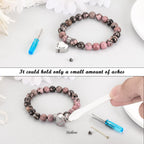 XIUDA Heart Cremation Memorial Urn Bracelet 316L Stainless Steel Keepsake Jewelry Urn Bracelet for Ashes for Women-With Me Always