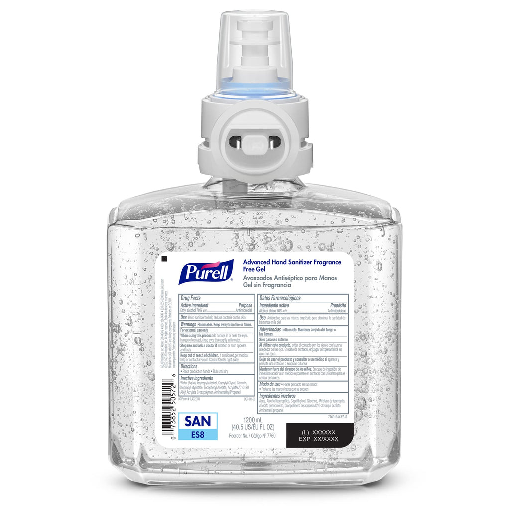 Purell ES8 Hand Sanitizer Gel Refill, 2ct x 1200 mL - 7760-02
