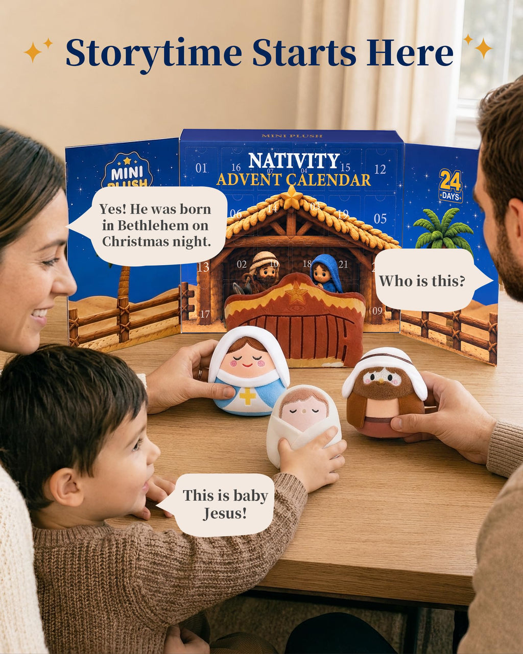 Nativity Advent Calendar 2026 for Kids Toddlers Adults, 24 Day Holiday Gift
