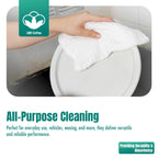 ZUPERIA Terry Towels Pack of 60 (14" X 17" Inches) 100% Cotton Terry Barmop Towels - Absorbent & Durable Bar Rags, Multipurpose Cleaning Rags for Home, Automotive & Garage Cleaning Supplies (White)