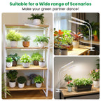 Aumtrly Plant Lights for Indoor Growing, 2 Head White Clip on Grow Lamp