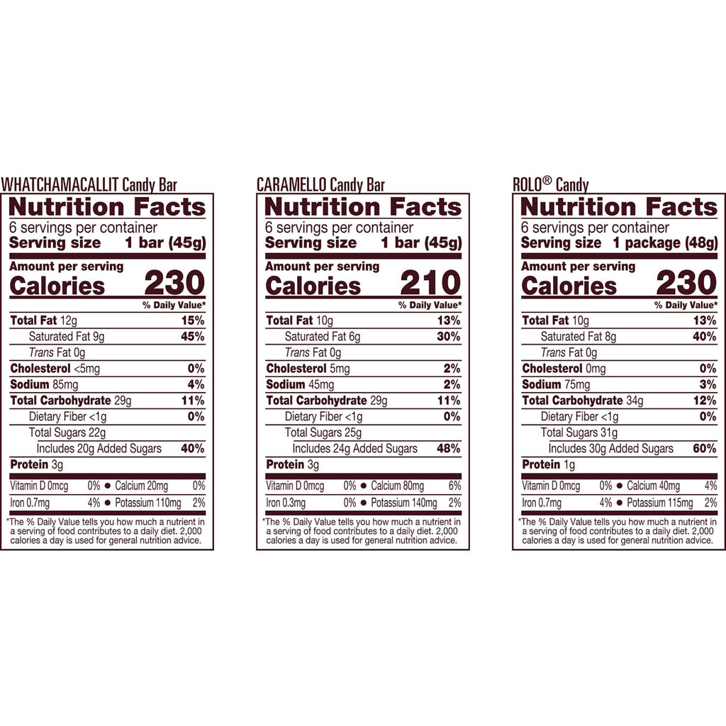 HERSHEY Assorted Chocolate Caramel Candy Variety Pack, 29.4 oz, 18 ct