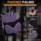 SUNNEX Gym Gloves for Women Workout Fingerless Weightlifting Lightweight Breathable Fitness Gloves Sports Training Lifting Weight Cycling Climbing Rowing Purple X-Large