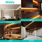 hunhun 10-Pack 6.6ft/2Meter U Shape Black LED Aluminum Channel System with Milky Cover, End Caps and Mounting Clips, Aluminum Channel Profile for LED Strip Light Diffuser Installations (10pack*6.6ft)