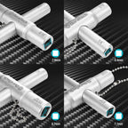 DURATECH 4 Way Sillcock Key Set, 1/4", 9/32", 5/16", 11/32", 2-Pack, for Valve, Faucet, and Spigots