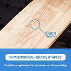 meite Staple Gun Staples, 9/16 Inch Length Heavy Duty T50 Staples, Galvanized, 20 Gauge 3/8 Inch Crown, Compatible with T50 Staple Gun, Ideal for Upholstery, Construction, Furniture (1,512 Counts)