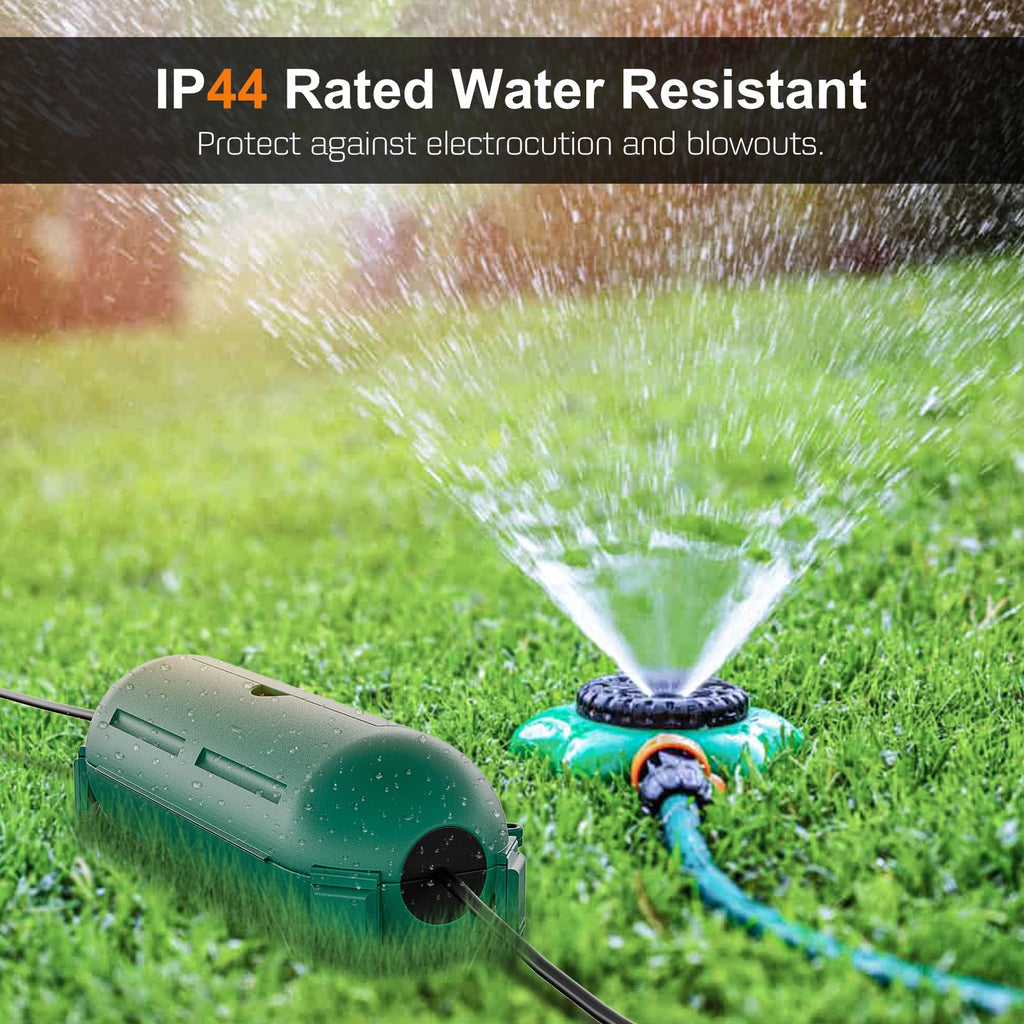 iwillink 4 Pack Outdoor Extension Cord Cover Waterproof - Weatherproof Electrical Connection Box for Outdoor Outlet, Plug, Socket, Christmas Holiday Decoration, Power Tool, Green