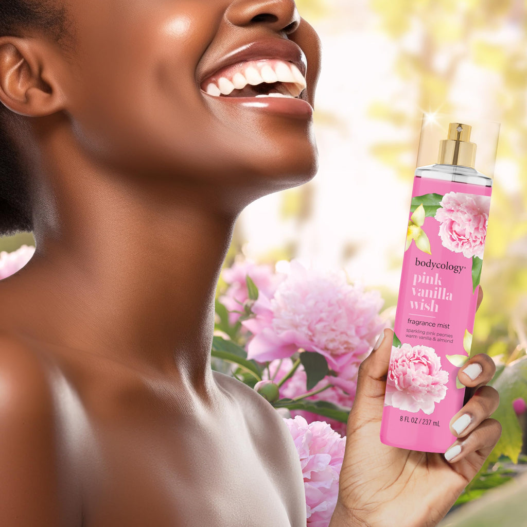 Bodycology Long-Lasting Fragrance Body Mist, Pink Vanilla Wish, 8 fl oz