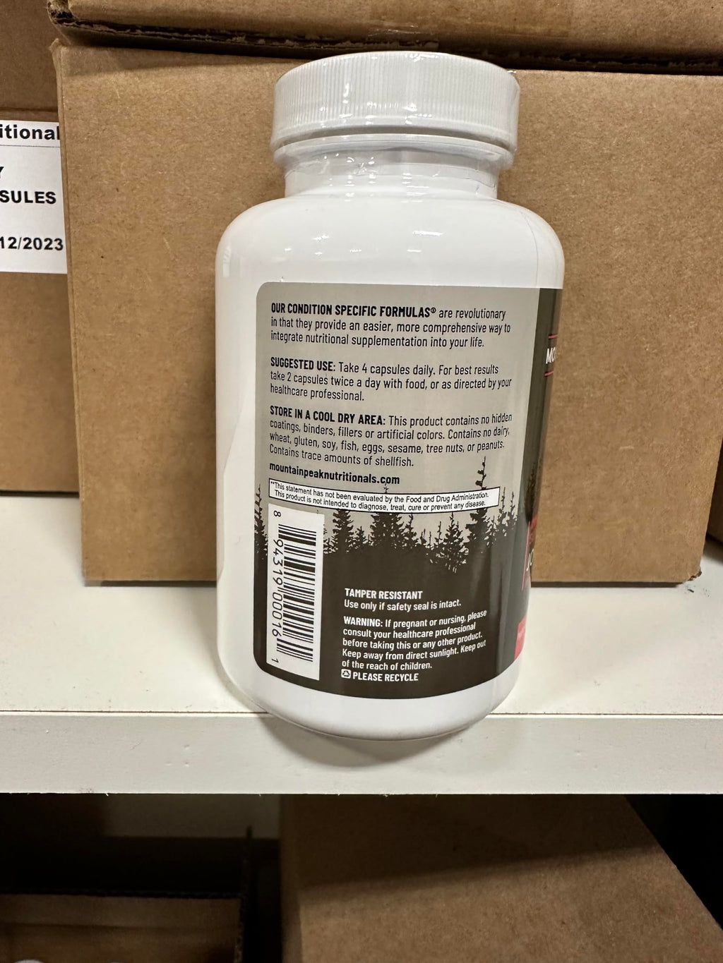 Mountain Peak Nutritionals Joint Formula Glucosamine Boswellia 120ct