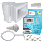 U.S. Pool Supply Wide Mouth Thru-Wall Above Ground Pool Skimmer Kit - ABS Construction, Complete Universal Set, Return Fitting, Vacuum Plate, Leaf Basket - Replacement Compatible with SP1091WM Skimmer