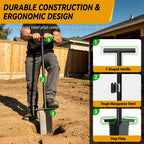 Metal Detecting Shovel, 39" Root Slayer Shovel with Serrated Blade, Lightweight and Durable Garden Spade Shovel, Metal Detector Shovel, Drain Spade for Cutting Root, Digging, Trenching, Transplanting