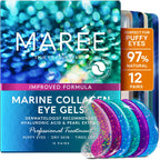 MAREE Eye Gels - Cooling Pads Under Eye Patches for Puffy Eyes and Dark Circles with Collagen & Hyaluronic Acid - Anti Wrinkles Under Eye Masks Skincare Treatment for Puffiness - Parches Para Ojeras