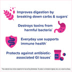 Florastor Kids Dual Action Probiotic Supplement, Strengthens Kids' Digestive & Immune Health, 20 Easy-to Mix Powder Sticks, Packaging May Vary