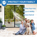 LONGEAS Upgraded PET Mesh Magnetic Screen Door Stronger Than Fiberglass and Polyester,Hands Free,Keep Bugs Out,Pet & Kid Friendly,Suitable for Sliding Doors,Patio and French Doors-72" X 80"