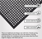 A1 Home Collections Anti Fatigue Mat, 0.6" Thick Heavy Duty Rubber Floor Mat with Drainage Holes - Non-Slip Kitchen, Bar & Restaurant Mat, 24x36 in