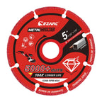 EZARC Diamond Cutting Wheel 5'' x 7/8 Inch for Metal, Cut Off Wheel with 5000+ Cuts on Rebar, Steel, Iron and INOX