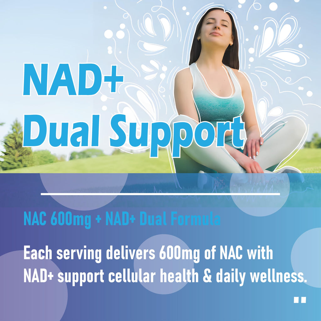EILTEAU NAC Supplement with NAD+ & Coconut Oil | 2-in-1 N Acetyl L Cysteine Plus Nicotinamide Forms | NAD Supplements for Women & Men | Non-GMO, Gluten Free, 300 Softgels