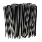 MySit 6" Garden Staples Landscape Stakes Ground Pins 100 Pack