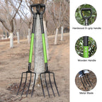 GARDENWORK Garden Fork,45-Inches Pitch Fork with Enhanced&Steel D-Handle