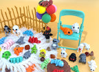 41pcs Mini Animal Figurines Set,3D Printed Little Animals Articulated Flexible Fidget Toy,Mini Animal Figurines Toy,Cute Animal Toys for Home, Office, Decor