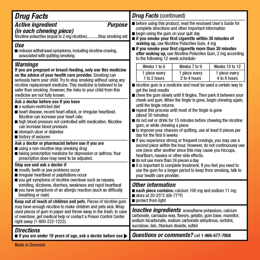 Amazon Basic Care Coated Nicotine Polacrilex Gum, 2 mg, Fruit Flavor, Stop Smoking Aid, Reduces Cravings, Smoking Cessation, 160 Count