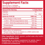 Bronson Antarctic Krill Oil 1000 mg with Astaxanthin, 180 Softgels (90 Servings)
