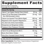 NATURELO Calcium Supplement - with Vitamin C, Vitamin D3, K2, and Calcium Magnesium Zinc for Bone Strength with Calcium 600mg - Plant-Based, 240 Vegetarian Capsules, Non-GMO, Soy & Gluten-Free