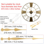 TIKROUND Youngtown 12888 High Torque Long Shaft Clock Movement Mechanism with 12 Inch Long Spade Hands Total Shaft Length 1-3/32 inches(Gold Hands)