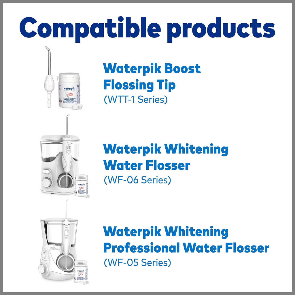 Waterpik Complete Care 9.0 Sonic Electric Toothbrush with Water Flosser & Fresh Mint Whitening Refill Tablets (30 Count) - For Use with Boost or Whitening Water Flosser