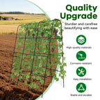 Trellume Cucumber Trellis - 62.4"*50" Cucumber Trellis for Raised Bed with Plastic-Coated Steel Pipe, U-Shape Garden Trellis for Climbing Plants, Garden Trellis for Cucumbers, Beans(Black)
