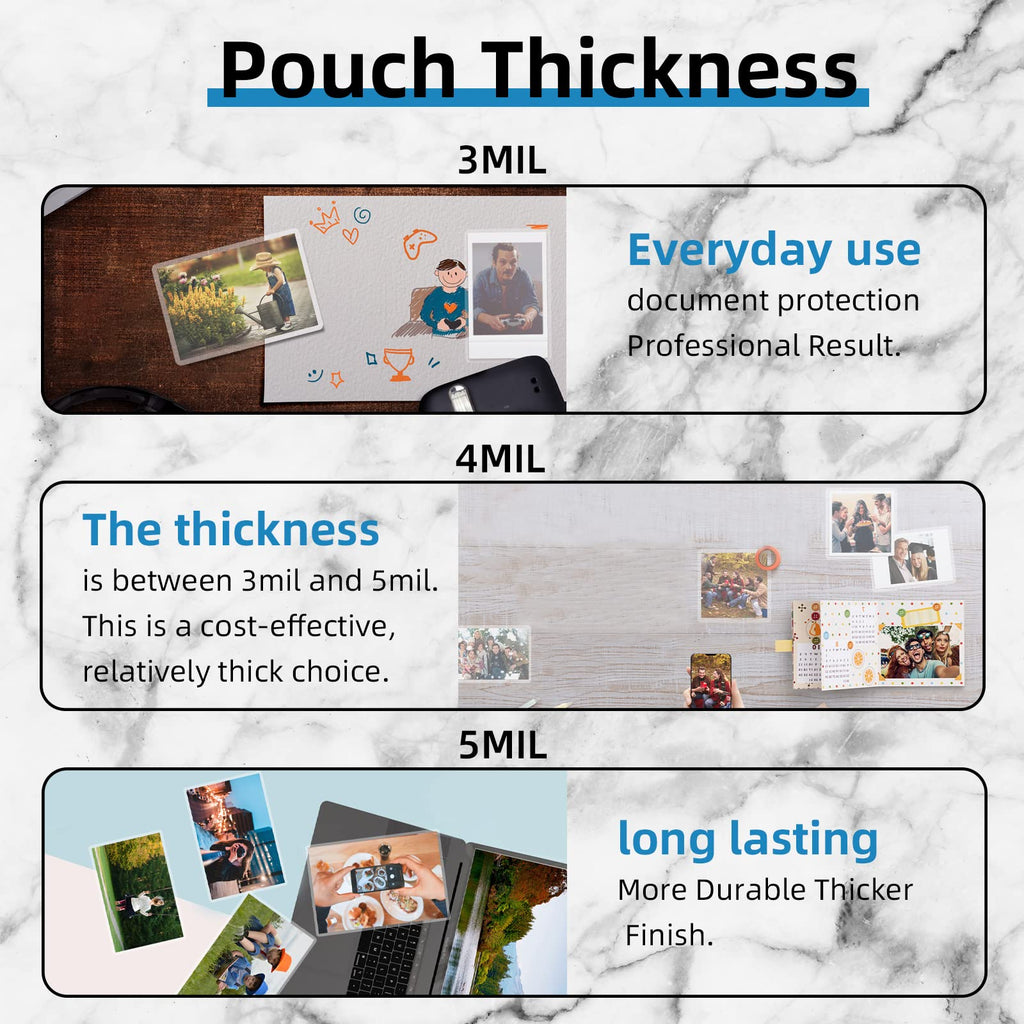 Uinkit 100 Pack Thermal Laminating Pouches 4mil Hold 11x17 inches Menu Tabloid Size Laminating Sheets