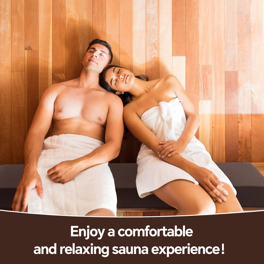 BALAPET Waterproof Sauna Seat Cushion, Thick High-Density Foam Heat Insulation Mat for Sauna Bath House Shower Room, Sauna Accessories for Infrared Sauna Resting(Brown)