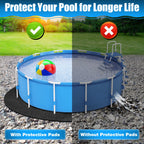 Svepndic 12ft Thickened Round Pool Liner Pad for Above Ground Swimming Pools,Swimming Pool Ground Cloth Above Ground Pool Mat Under Pool Floor Padding,Pool Equipment Pad