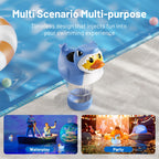 Doli Yearning Solar Pool Chlorine Floater for 3inch Tablets, Duck-Shark Chlorine Tablet Floater with Light, Auto Light up at Night for Pool, Hot Tub