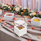 Packpal 20Pack 12 Inch Cake Boxes With Cake Boards (10 boxes & 10 boards), 12X12X8 Inch White Bakery Boxes With Windown For Cajas Pasteles, Cookie, Pastries,Pie, Wedding, Birthday, Fathers day