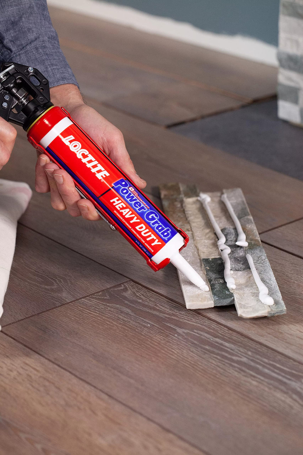 Loctite Power Grab Express Heavy Duty Construction Adhesive, 9 fl oz Cartridge, 1 Pack - Versatile Constuction Glue for Wood, Wall, Tile, Foam Board & More