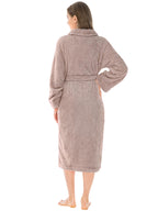 PAVILIA Premium Womens Plush Soft Robe, Sherpa Bathrobe, S/M Taupe