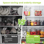 HNEDSEN 6 Pack Plastic Food Pan with Lid 1/6 Size 4 Inch Deep Restaurant Clear Food Storage Containers with lids Polycarbonate Commercial Hotel Pans for Fruits Vegetables Beans Corns (6 PCS, 4'' Deep)