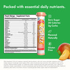 Zipfizz Energy Drink Powder, 20 Pack Electrolyte Mix with B12 - Peach Mango