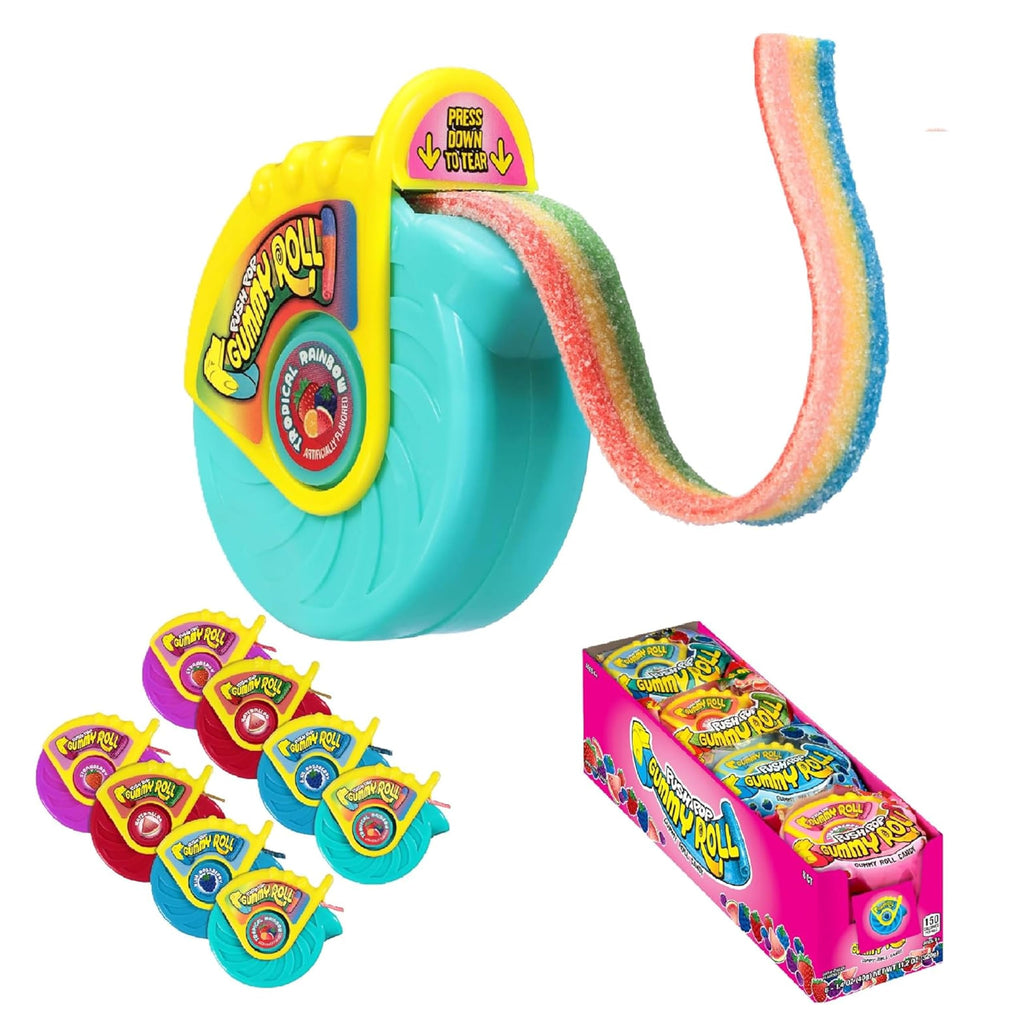 Push Pop Halloween Gummies Gummy Roll Candy, 8 Ct, Individually Wrapped