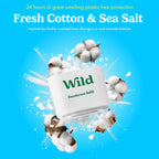 Wild Aluminum Free Refillable Deodorant Variety Pack for Men & Women - 98% Natural Ingredients - Includes Fresh Cotton & Sea Salt, Cherry Blossom, Coconut & Vanilla Scents - Long Lasting Protection