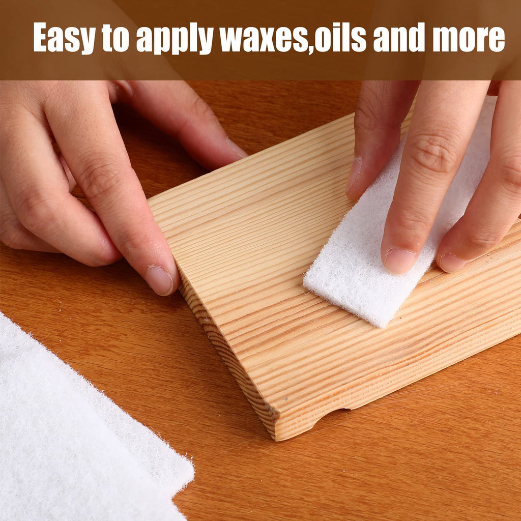 20 Pieces White Scrubbing Pad Non Scratch Scouring Pads Non Woven Scouring Sponge Multipurpose Abrasive Multi Surface Scrubber for Cleaning Polishing(5 x 7 Inch)