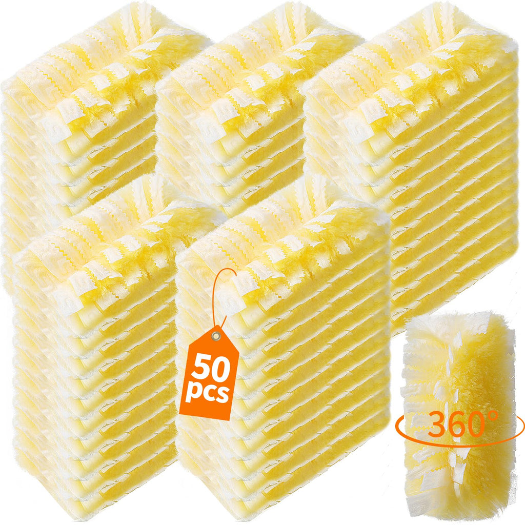 Senowi 50 Count 360° Heavy Duty Duster Refills Compatible with Swiffer, Larger Size-Extra Thick Electrostatic Disposable dusters Refill for Electronics, Furniture, Blinds, Ceiling Fans, Unscented