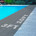 Tondiamo Pool Mat Non Slip Drainage Mats Swimming Pool Floor Deck Mats Rugs PVC Splash Mesh Hollow Doormat Roll for Outdoor Indoor Patio Restaurant Garage Kitchen Bathroom Safety(3 x 10 ft,Grey)