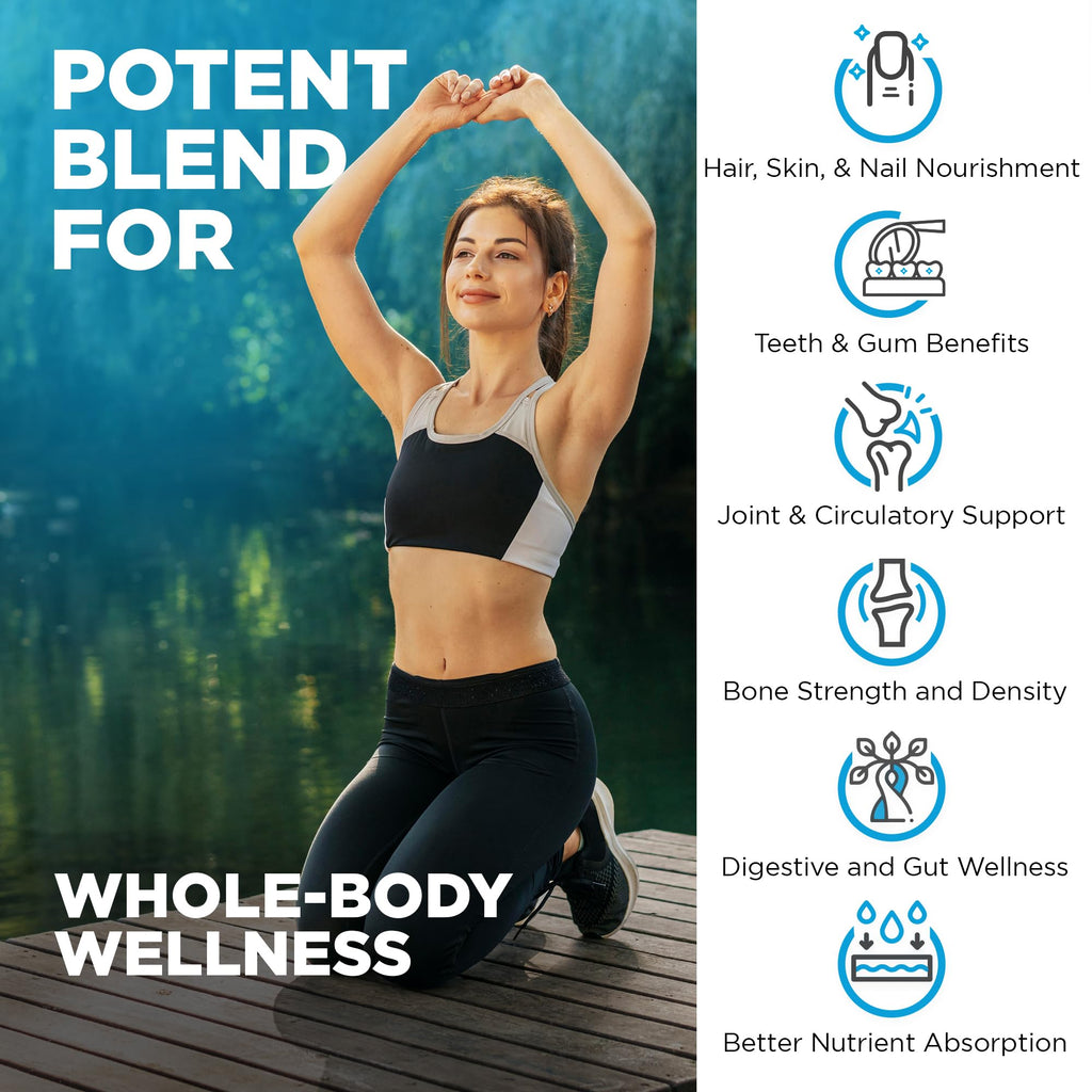 Nutrivein Premium Multi Collagen Pills 2250 mg - 180 Easy-to-Swallow Collagen Capsules: Type I, II, III, V, X Hydrolyzed Protein Peptides for Women and Men - Aging, Joints, Hair, Skin, Bones, & Nails